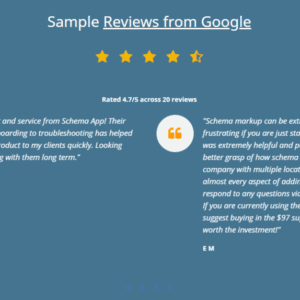 How to display aggregated review scores from third-party sites in Google search results