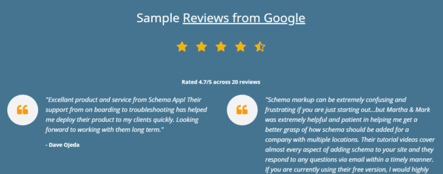 How to display aggregated review scores from third-party sites in Google search results