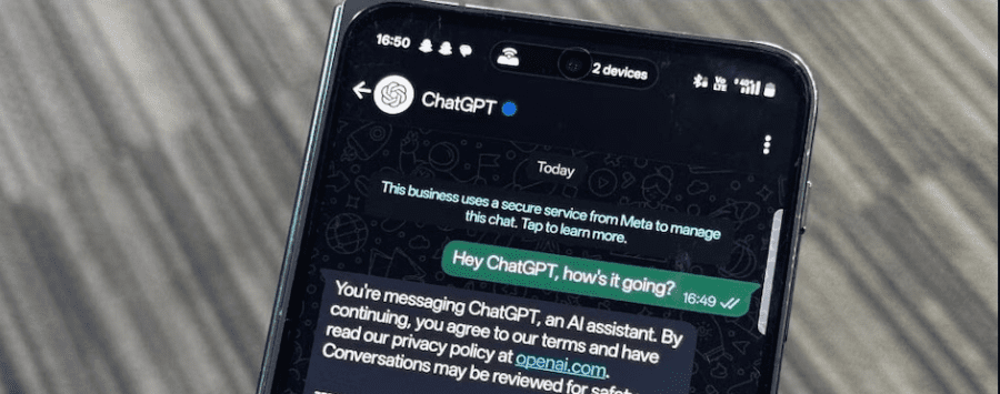 ChatGPT WhatsApp support for image and voice message