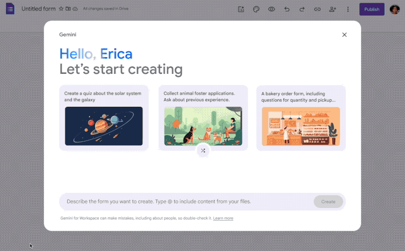 Google-gemini-forms-creation