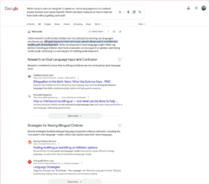 Links in Search AI features: