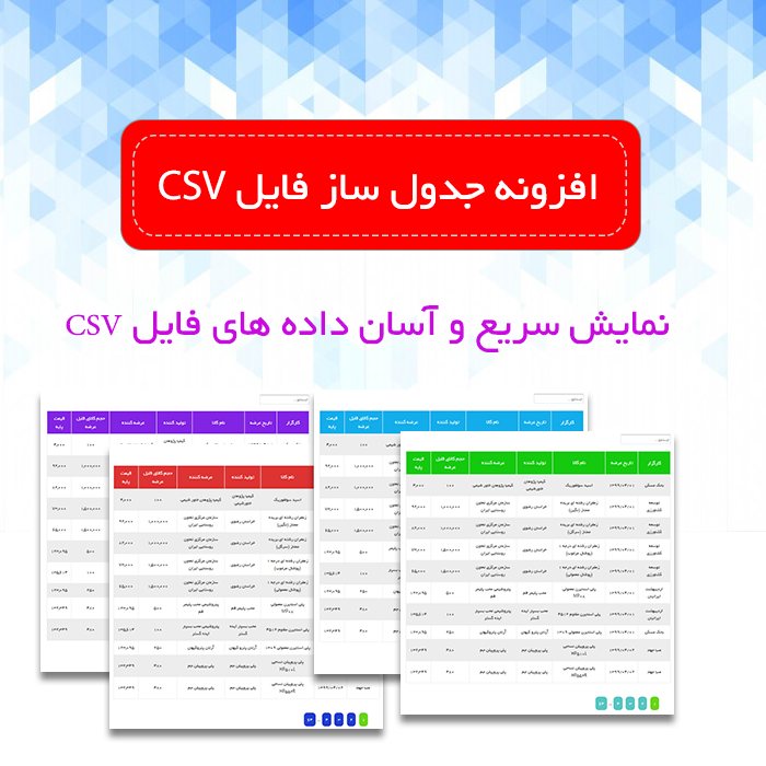 افزونه جدول ساز ویرگول